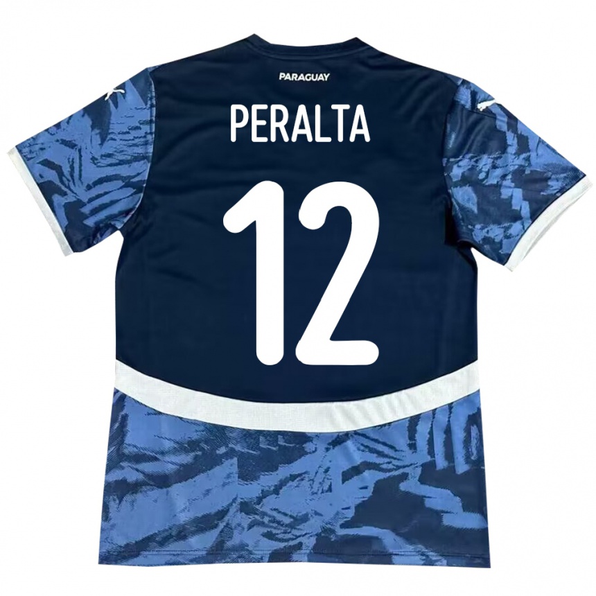 Niño Fútbol Camiseta Paraguay Jesús Peralta #12 Azul 2ª Equipación 24-26 México