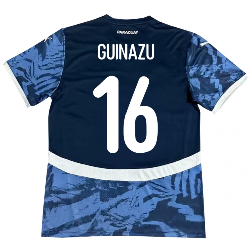 Niño Fútbol Camiseta Paraguay Lucas Guiñazú #16 Azul 2ª Equipación 24-26 México