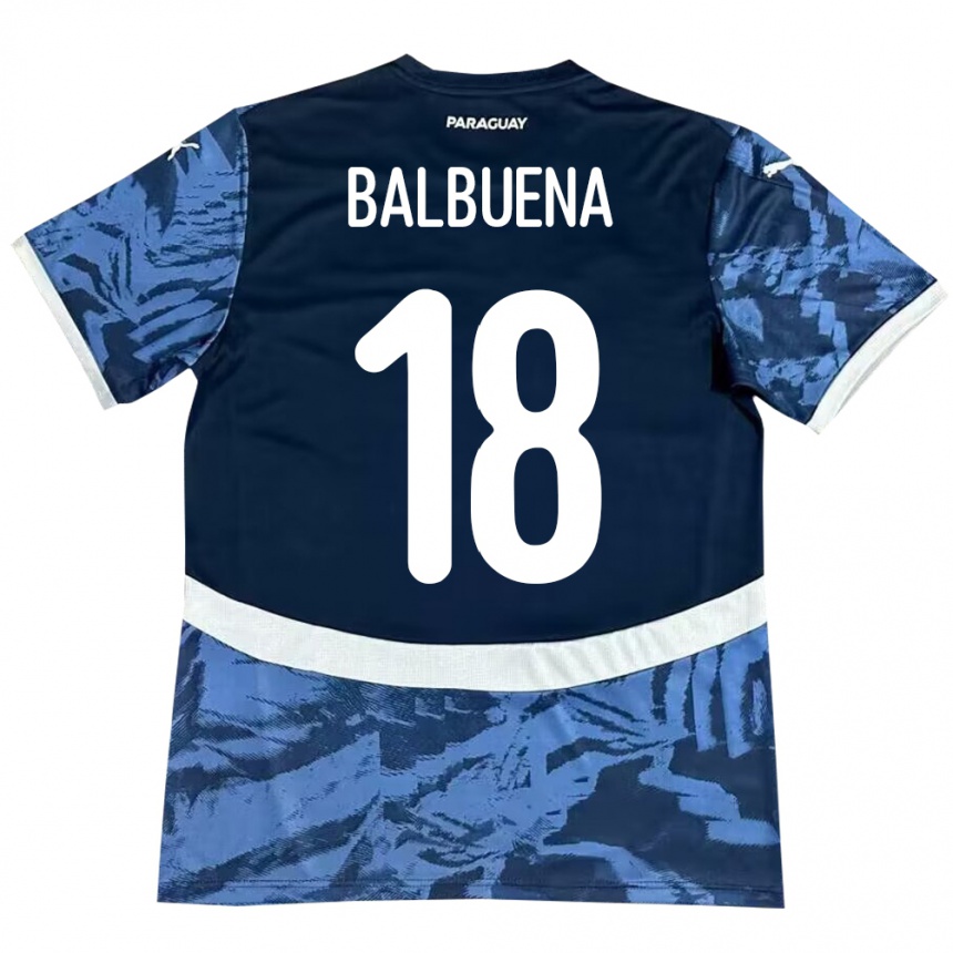 Niño Fútbol Camiseta Paraguay Axel Balbuena #18 Azul 2ª Equipación 24-26 México