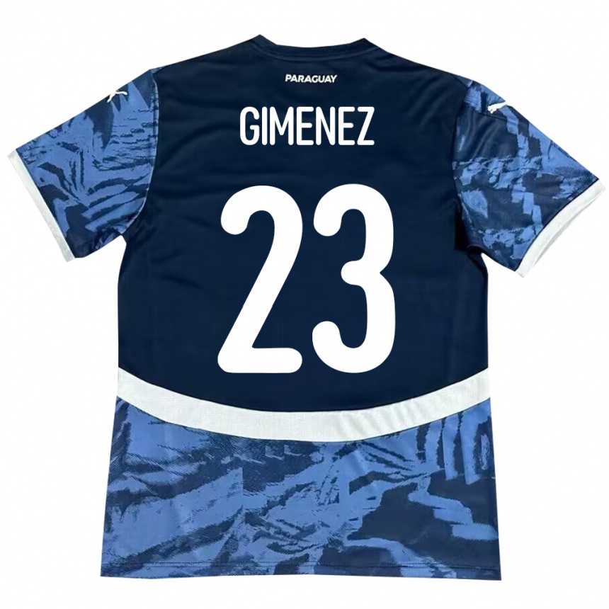 Niño Fútbol Camiseta Paraguay Miguel Giménez #23 Azul 2ª Equipación 24-26 México