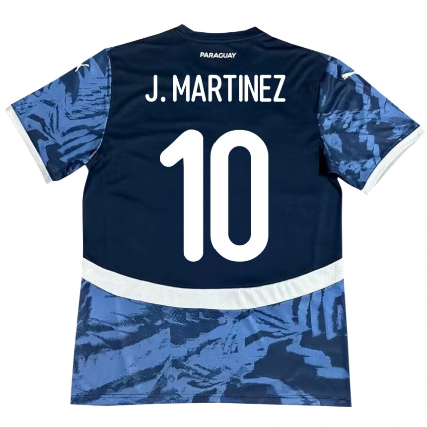 Niño Fútbol Camiseta Paraguay Jessica Martínez #10 Azul 2ª Equipación 24-26 México