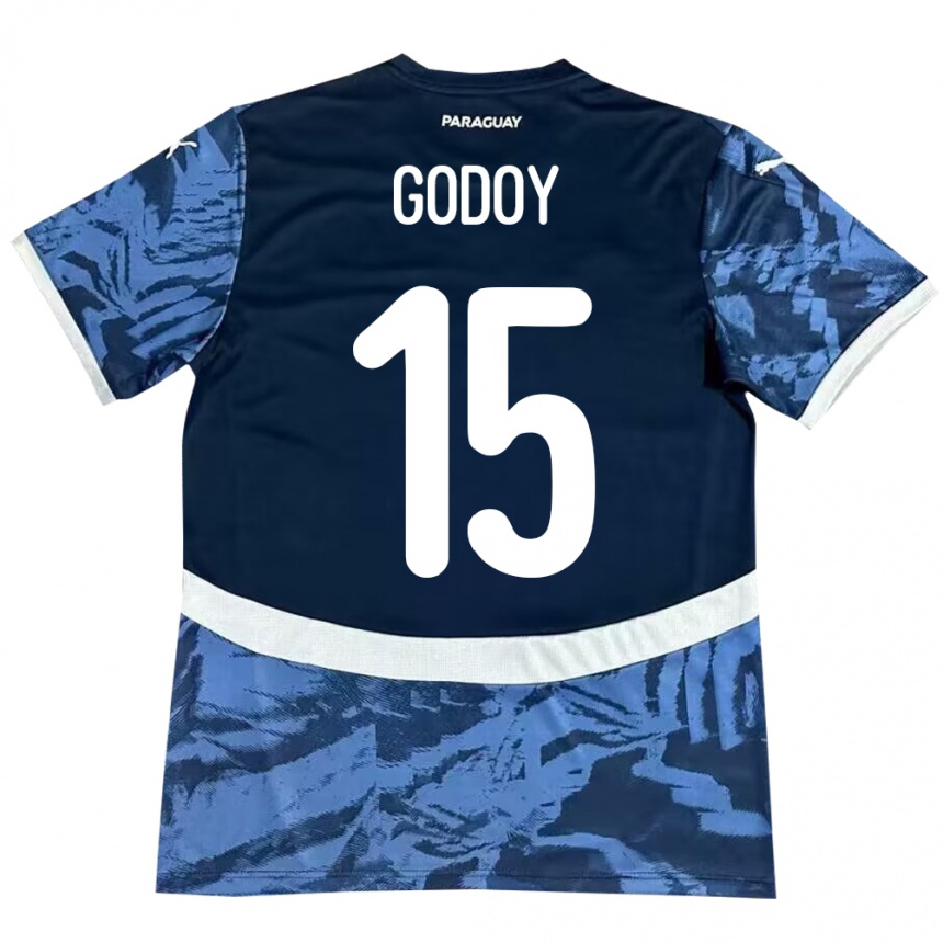 Niño Fútbol Camiseta Paraguay Fanny Godoy #15 Azul 2ª Equipación 24-26 México