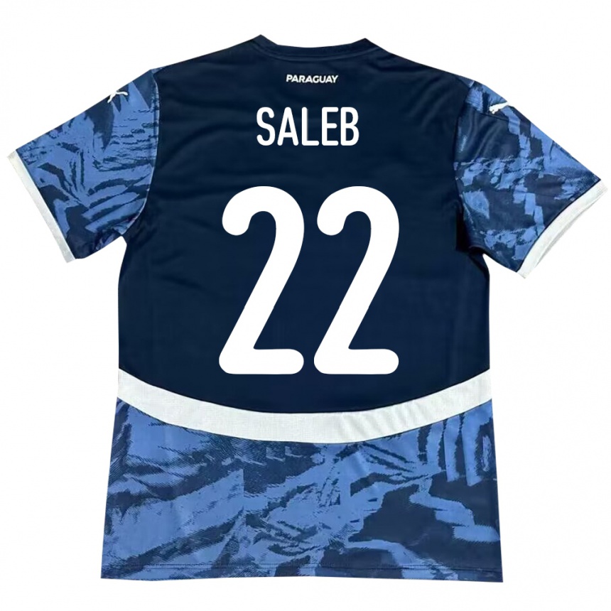 Niño Fútbol Camiseta Paraguay Gloria Saleb #22 Azul 2ª Equipación 24-26 México