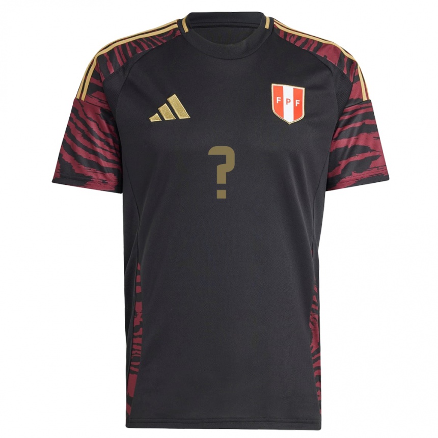 Niño Fútbol Camiseta Perú César Bautista #0 Negro 2ª Equipación 24-26 México