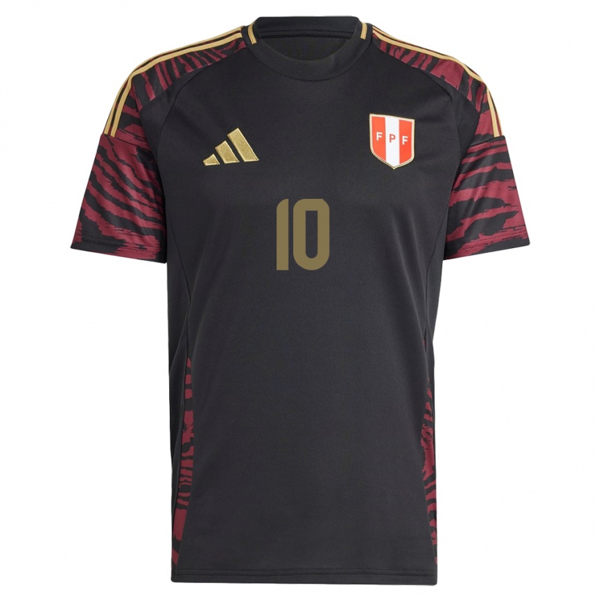 Niño Fútbol Camiseta Perú Sandra Arévalo #10 Negro 2ª Equipación 24-26 México