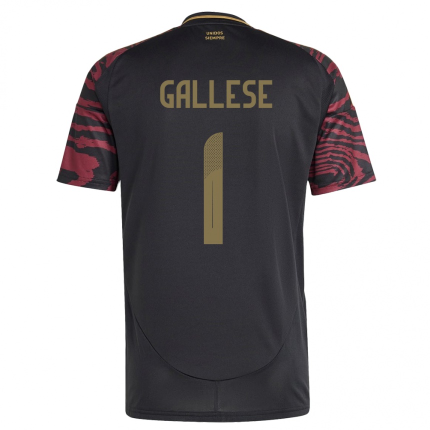 Niño Fútbol Camiseta Perú Pedro Gallese #1 Negro 2ª Equipación 24-26 México