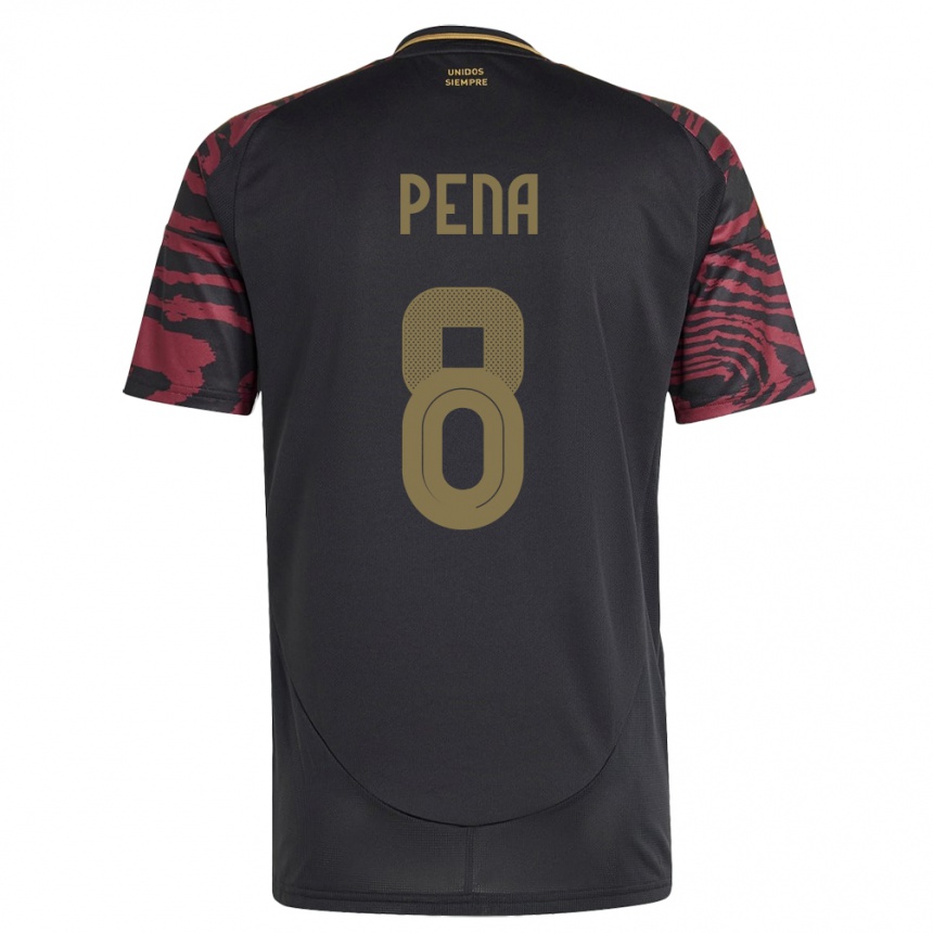 Niño Fútbol Camiseta Perú Sergio Peña #8 Negro 2ª Equipación 24-26 México