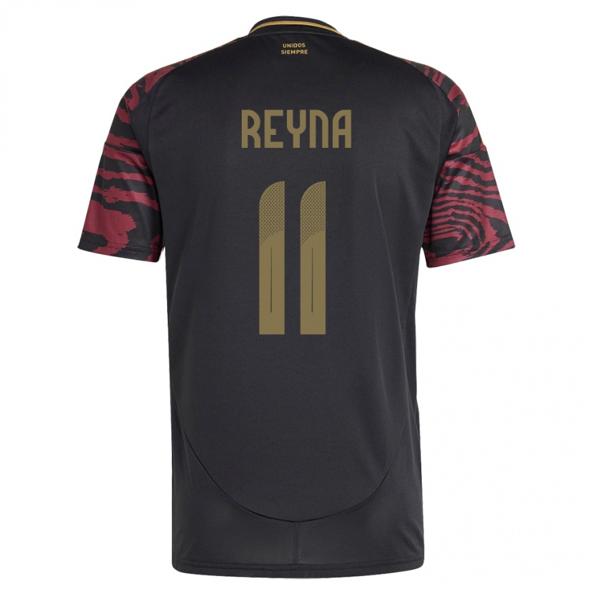 Niño Fútbol Camiseta Perú Bryan Reyna #11 Negro 2ª Equipación 24-26 México