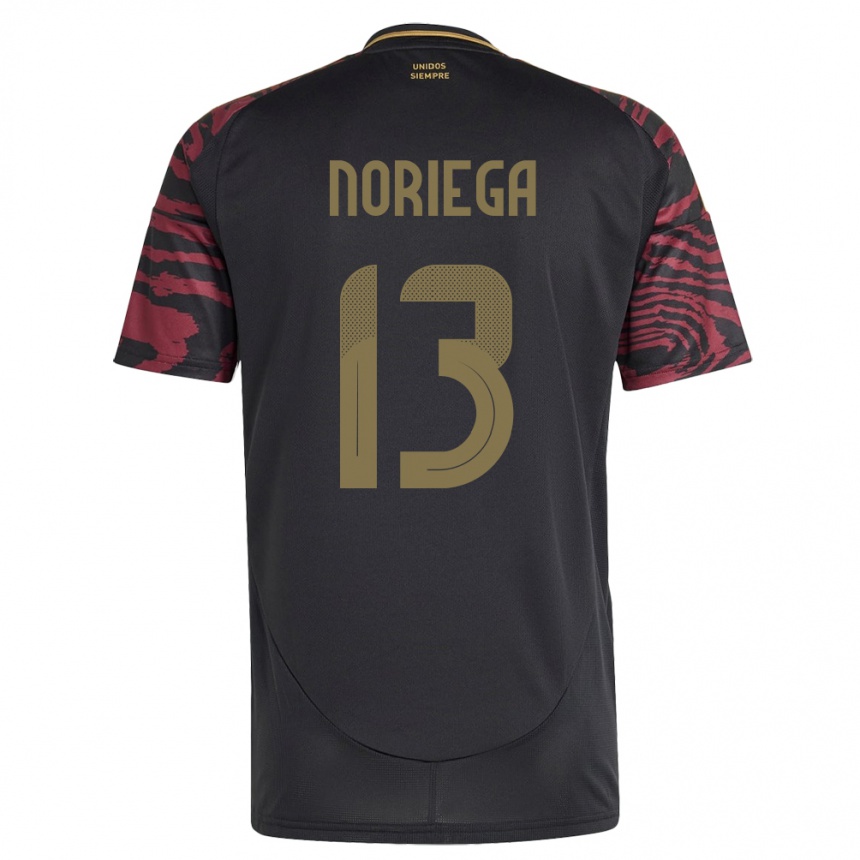 Niño Fútbol Camiseta Perú Erick Noriega #13 Negro 2ª Equipación 24-26 México