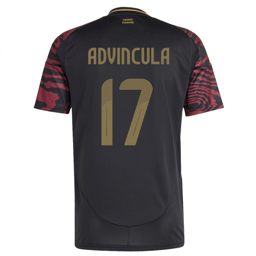 Niño Fútbol Camiseta Perú Luis Advíncula #17 Negro 2ª Equipación 24-26 México