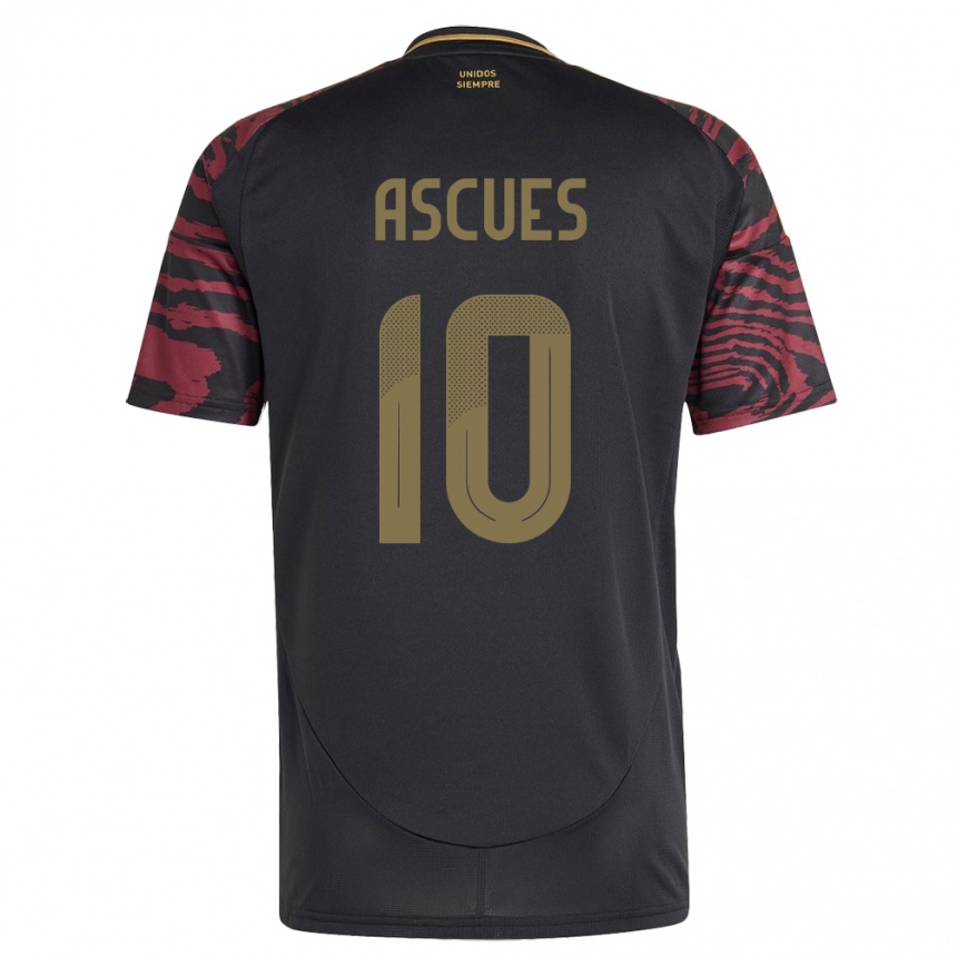 Niño Fútbol Camiseta Perú Adrián Ascues #10 Negro 2ª Equipación 24-26 México