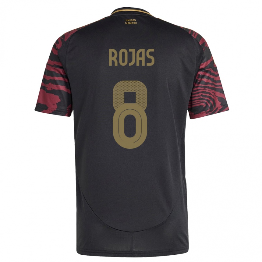 Niño Fútbol Camiseta Perú Álvaro Rojas #8 Negro 2ª Equipación 24-26 México