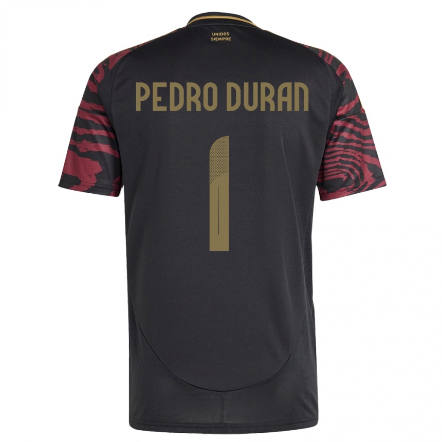 Niño Fútbol Camiseta Perú Juan Pedro Durán #1 Negro 2ª Equipación 24-26 México