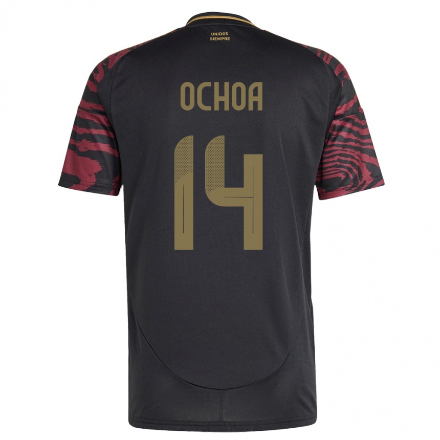 Niño Fútbol Camiseta Perú Victoria Ochoa #14 Negro 2ª Equipación 24-26 México