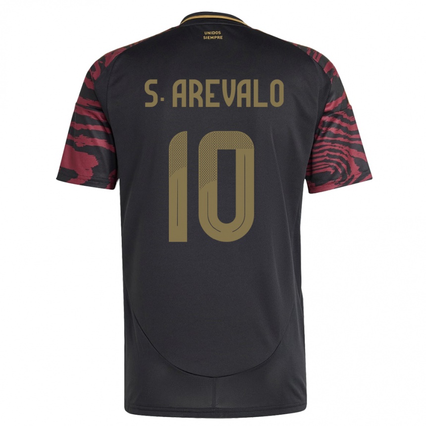 Niño Fútbol Camiseta Perú Sandra Arévalo #10 Negro 2ª Equipación 24-26 México