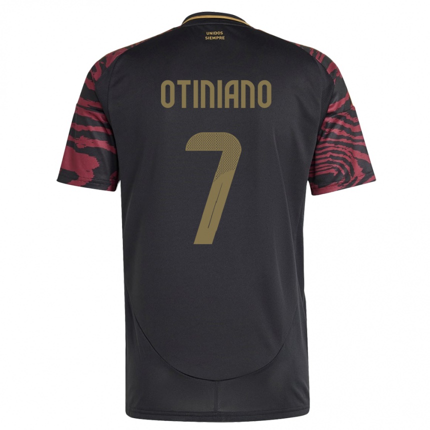 Niño Fútbol Camiseta Perú Steffani Otiniano #7 Negro 2ª Equipación 24-26 México