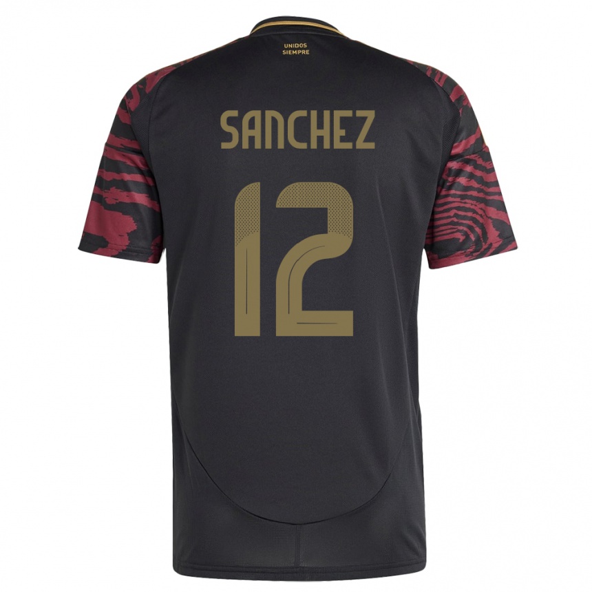 Niño Fútbol Camiseta Perú Maryory Sánchez #12 Negro 2ª Equipación 24-26 México