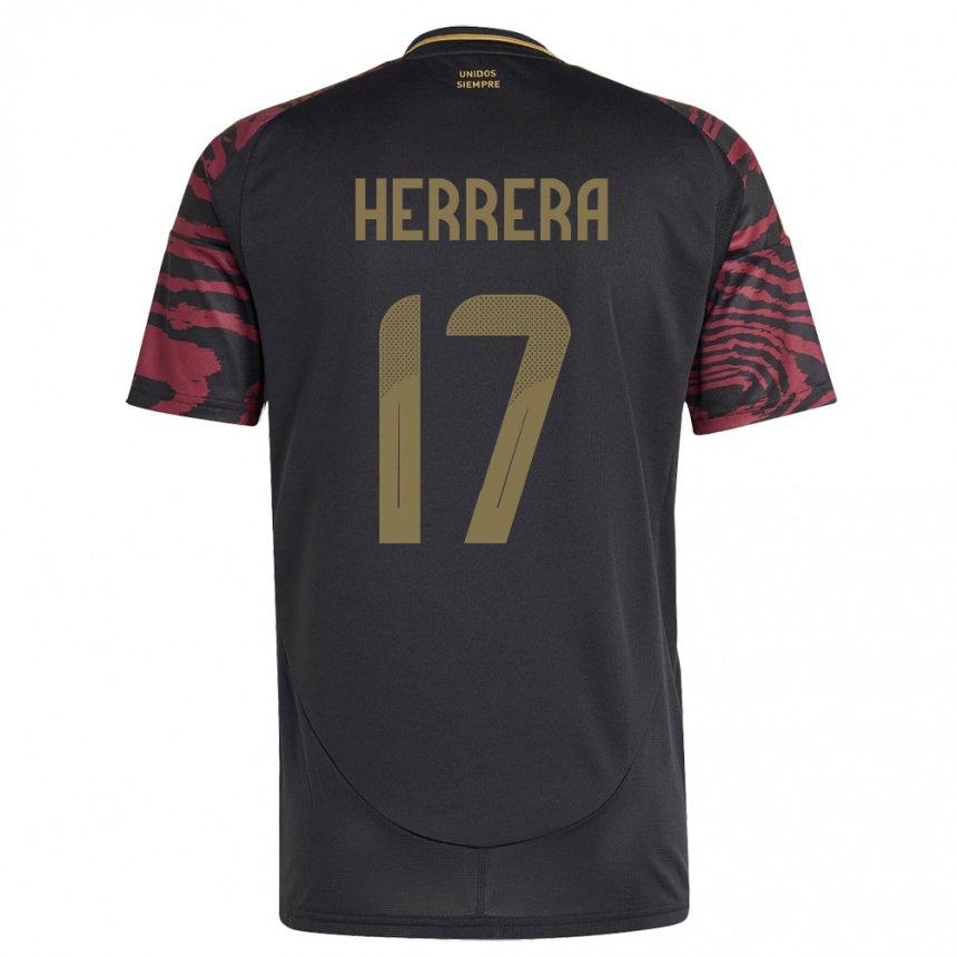 Niño Fútbol Camiseta Perú Fabiola Herrera #17 Negro 2ª Equipación 24-26 México