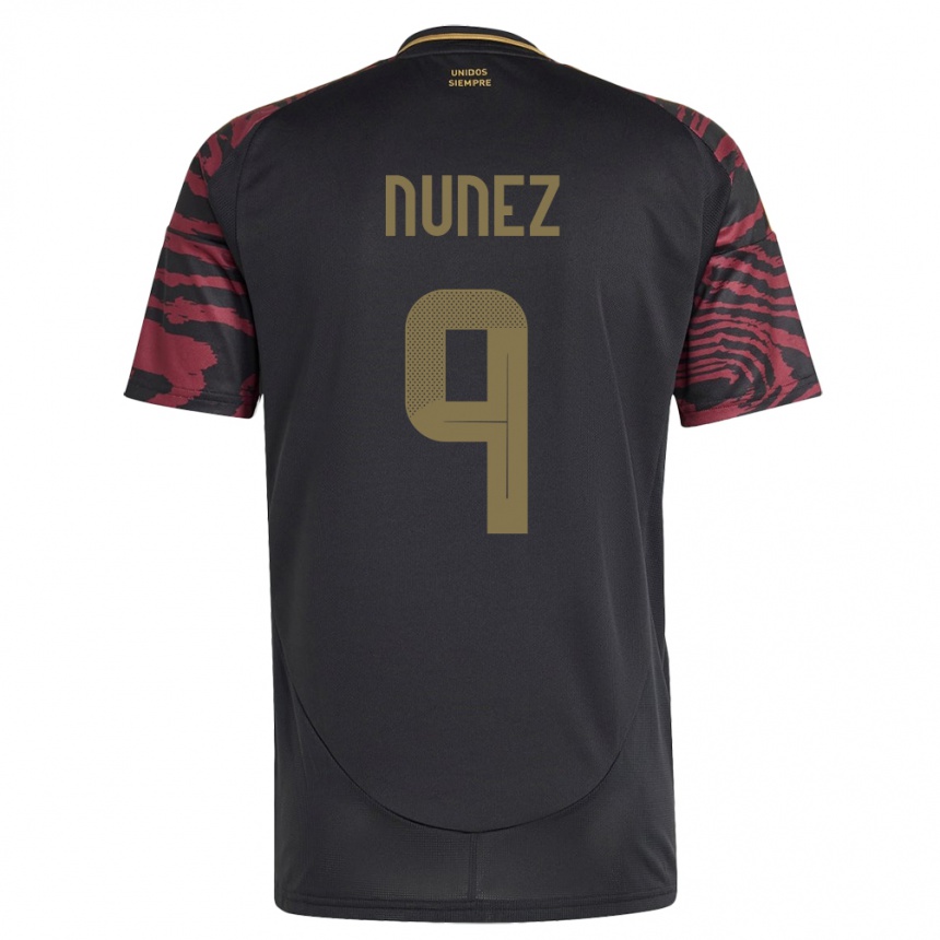 Niño Fútbol Camiseta Perú Pierina Núñez #9 Negro 2ª Equipación 24-26 México