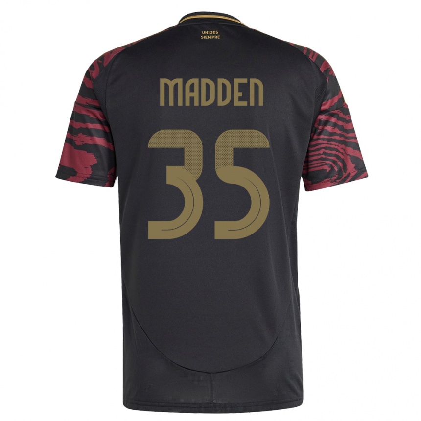 Niño Fútbol Camiseta Perú Savannah Madden #35 Negro 2ª Equipación 24-26 México