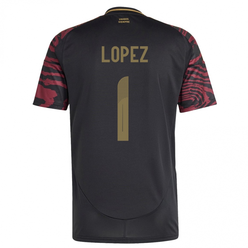 Niño Fútbol Camiseta Perú Karla Lopez #1 Negro 2ª Equipación 24-26 México