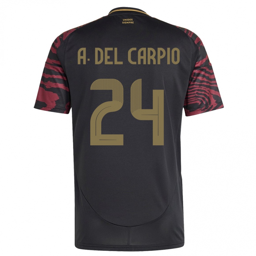 Niño Fútbol Camiseta Perú Annie Del Carpio #24 Negro 2ª Equipación 24-26 México