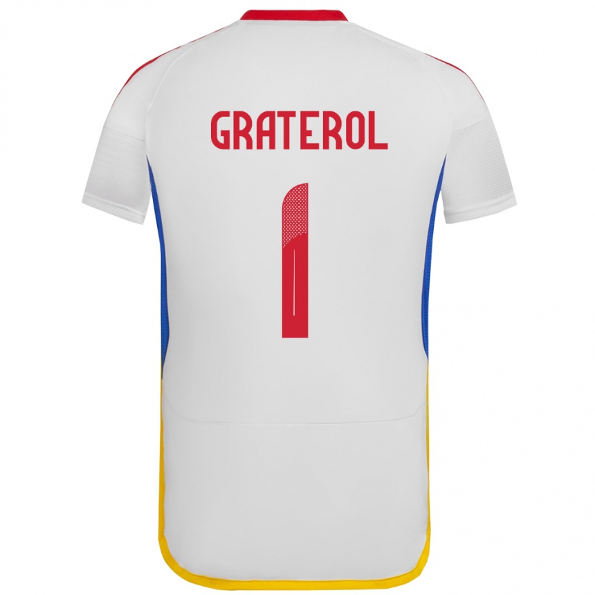 Niño Fútbol Camiseta Venezuela Joel Graterol #1 Blanco 2ª Equipación 24-26 México