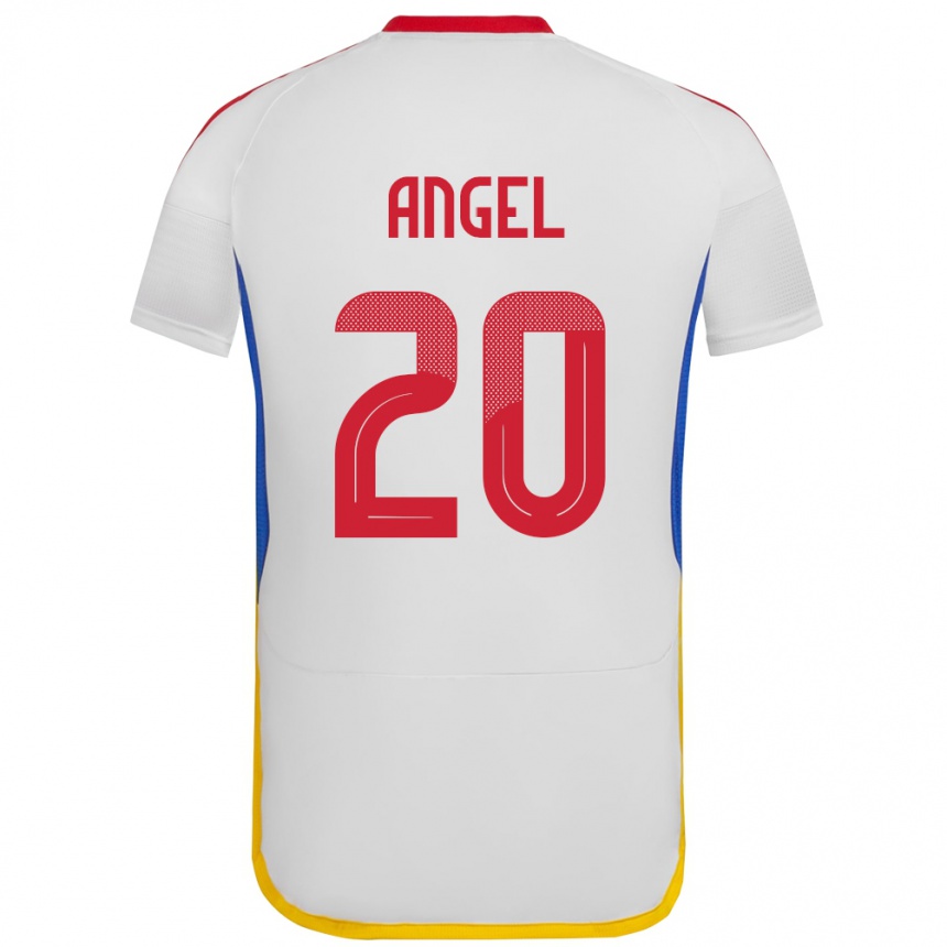 Niño Fútbol Camiseta Venezuela Wilker Ángel #20 Blanco 2ª Equipación 24-26 México