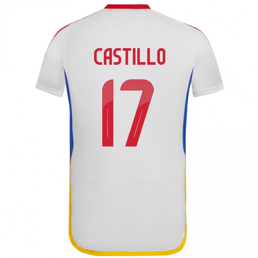 Niño Fútbol Camiseta Venezuela Edson Castillo #17 Blanco 2ª Equipación 24-26 México