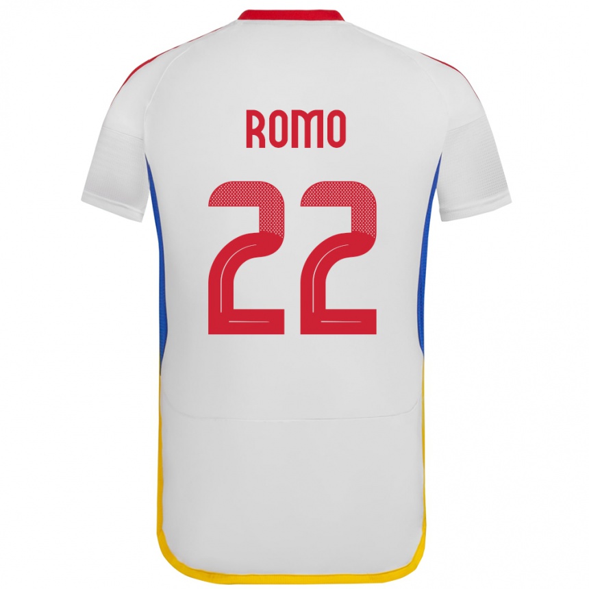 Niño Fútbol Camiseta Venezuela Rafael Romo #22 Blanco 2ª Equipación 24-26 México