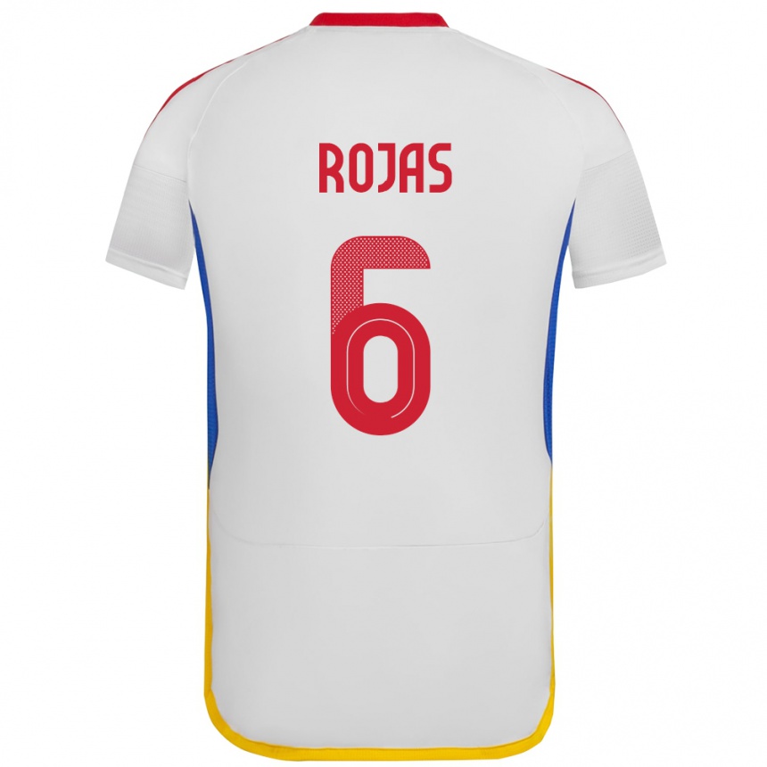 Niño Fútbol Camiseta Venezuela Carlos Rojas #6 Blanco 2ª Equipación 24-26 México