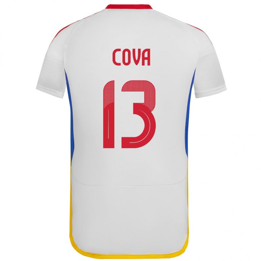 Niño Fútbol Camiseta Venezuela Alejandro Cova #13 Blanco 2ª Equipación 24-26 México