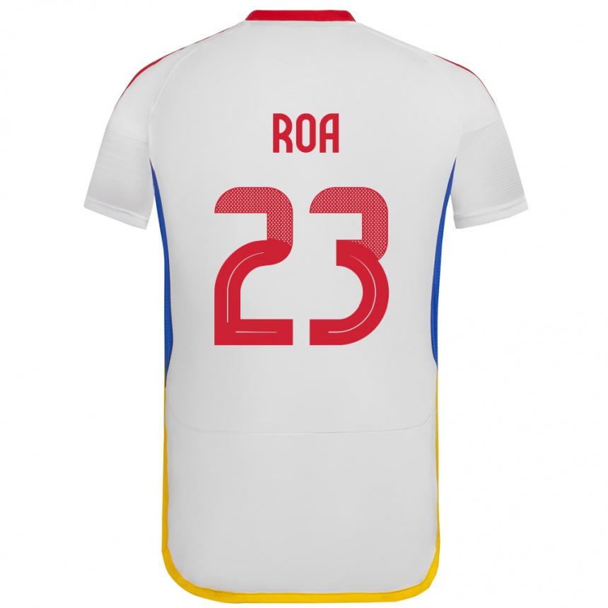 Niño Fútbol Camiseta Venezuela Keiber Roa #23 Blanco 2ª Equipación 24-26 México