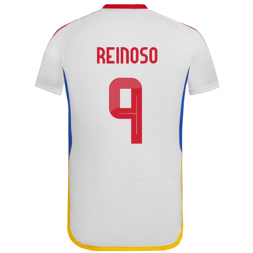 Niño Fútbol Camiseta Venezuela Lucciano Reinoso #9 Blanco 2ª Equipación 24-26 México