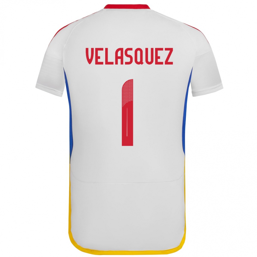 Niño Fútbol Camiseta Venezuela Yessica Velásquez #1 Blanco 2ª Equipación 24-26 México