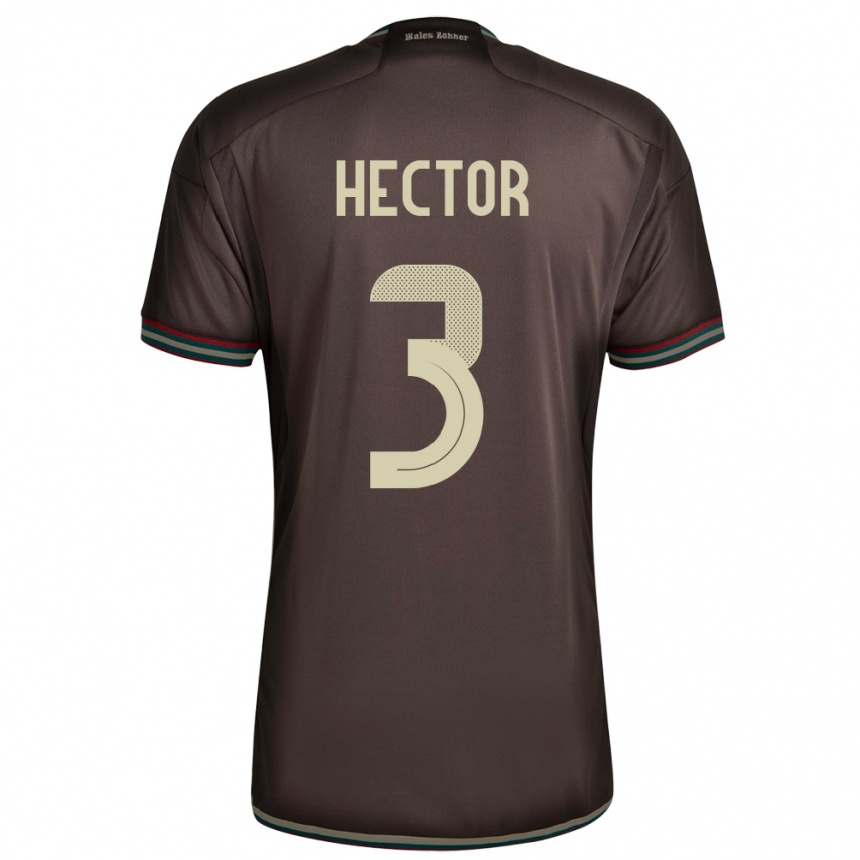 Niño Fútbol Camiseta Jamaica Michael Hector #3 Marrón Noche 2ª Equipación 24-26 México