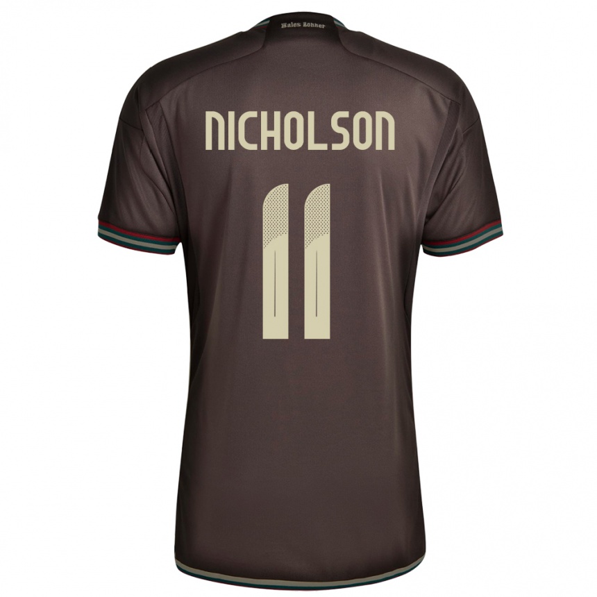 Niño Fútbol Camiseta Jamaica Shamar Nicholson #11 Marrón Noche 2ª Equipación 24-26 México
