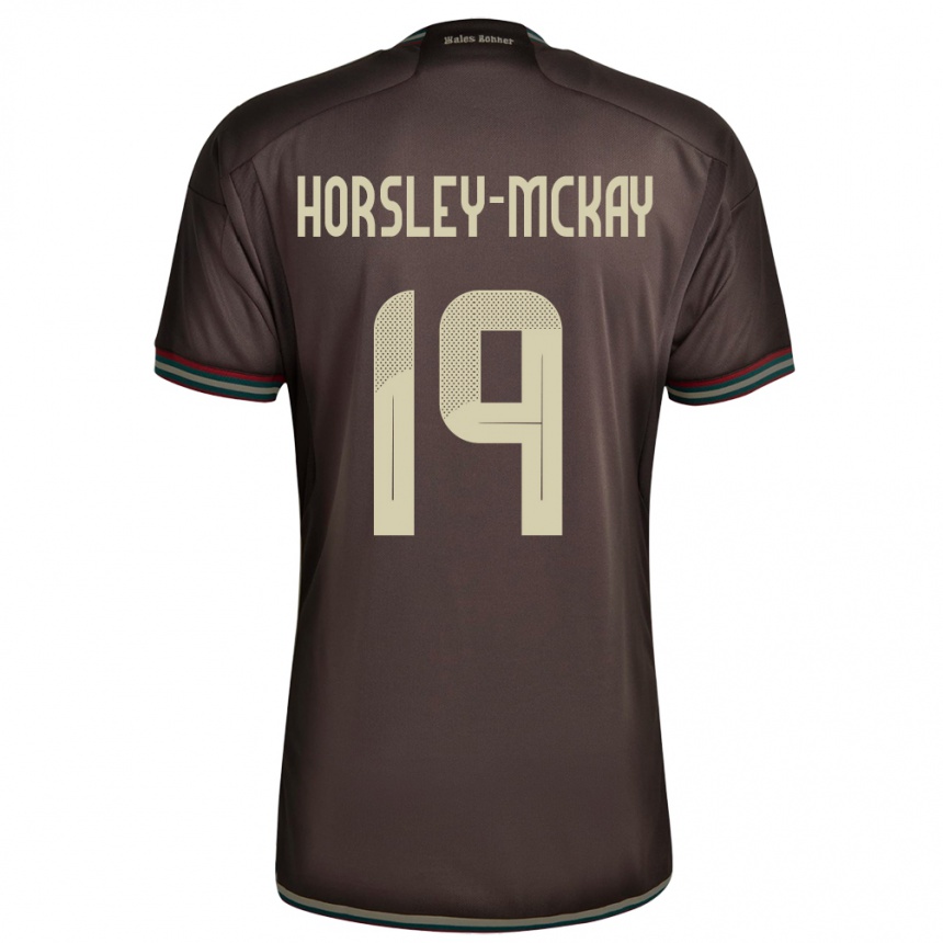 Niño Fútbol Camiseta Jamaica Kyron Horsley-Mckay #19 Marrón Noche 2ª Equipación 24-26 México