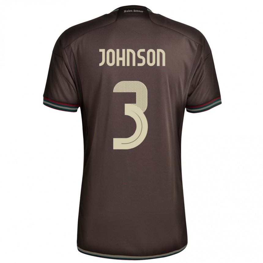Niño Fútbol Camiseta Jamaica Melissa Johnson #3 Marrón Noche 2ª Equipación 24-26 México