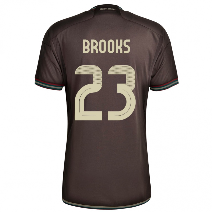 Niño Fútbol Camiseta Jamaica Liya Brooks #23 Marrón Noche 2ª Equipación 24-26 México