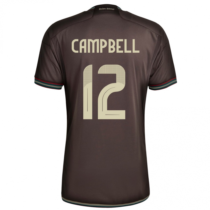 Niño Fútbol Camiseta Jamaica Sashana Campbell #12 Marrón Noche 2ª Equipación 24-26 México