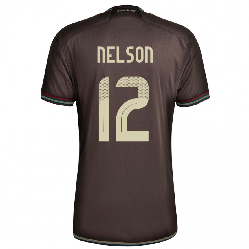 Niño Fútbol Camiseta Jamaica Tyiesha Nelson #12 Marrón Noche 2ª Equipación 24-26 México