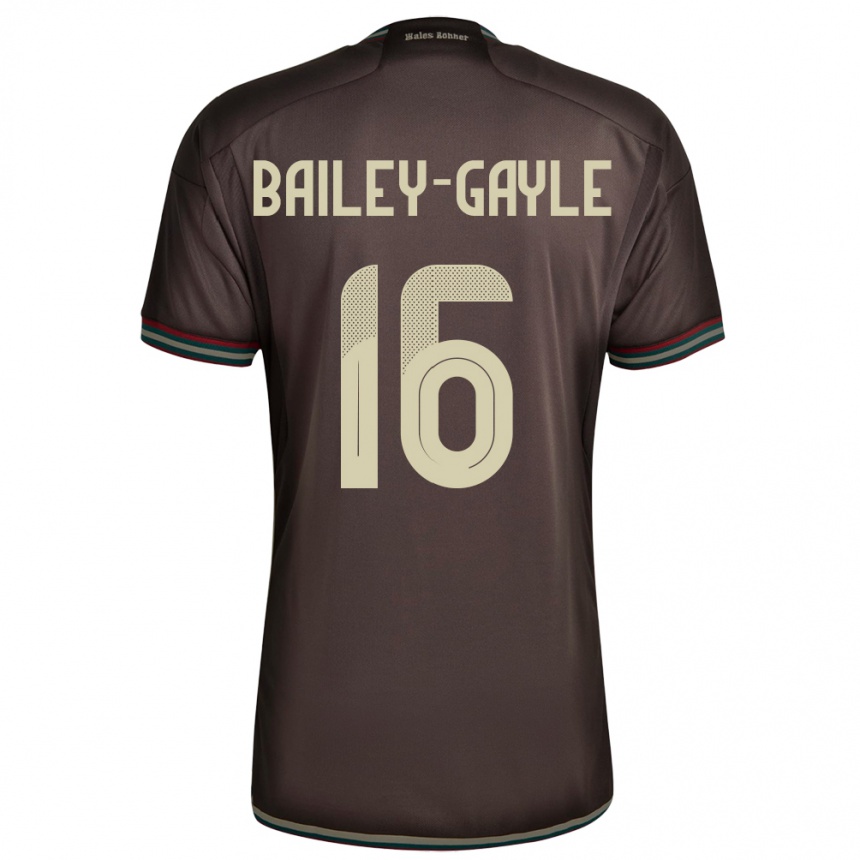 Niño Fútbol Camiseta Jamaica Paige Bailey-Gayle #16 Marrón Noche 2ª Equipación 24-26 México