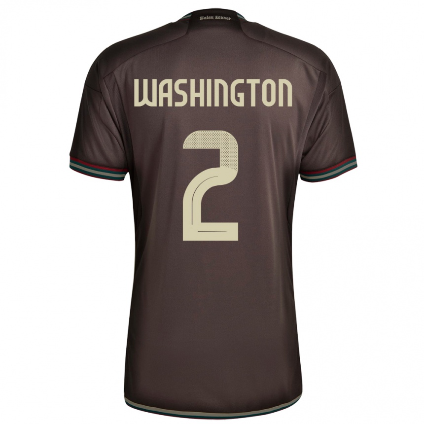 Niño Fútbol Camiseta Jamaica Solai Washington #2 Marrón Noche 2ª Equipación 24-26 México