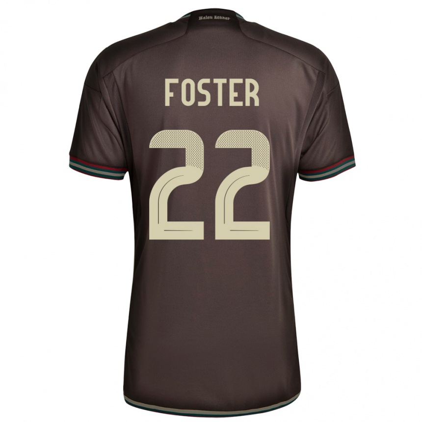 Niño Fútbol Camiseta Jamaica Shanise Foster #22 Marrón Noche 2ª Equipación 24-26 México