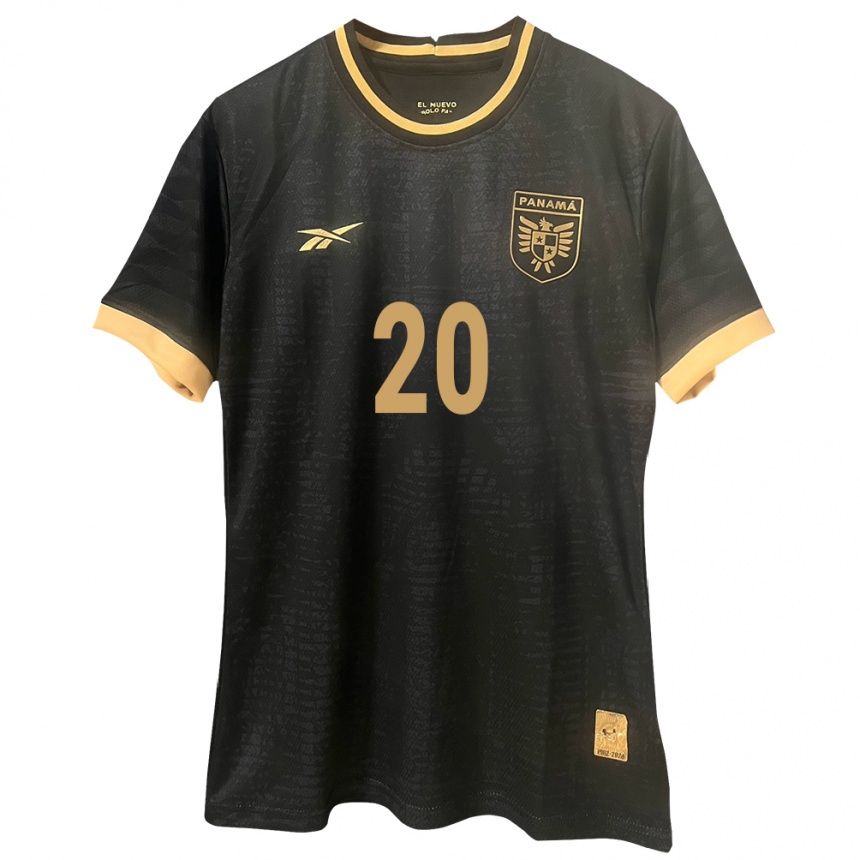 Niño Fútbol Camiseta Panamá Yulieth Araúz #20 Negro 2ª Equipación 24-26 México