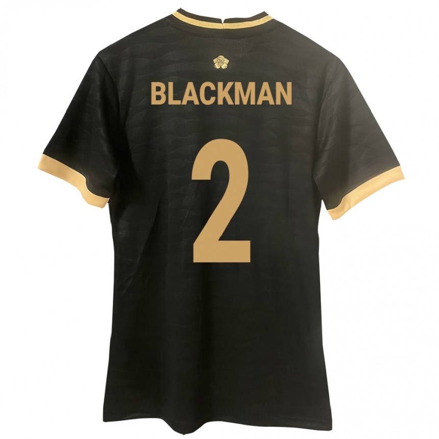 Niño Fútbol Camiseta Panamá César Blackman #2 Negro 2ª Equipación 24-26 México