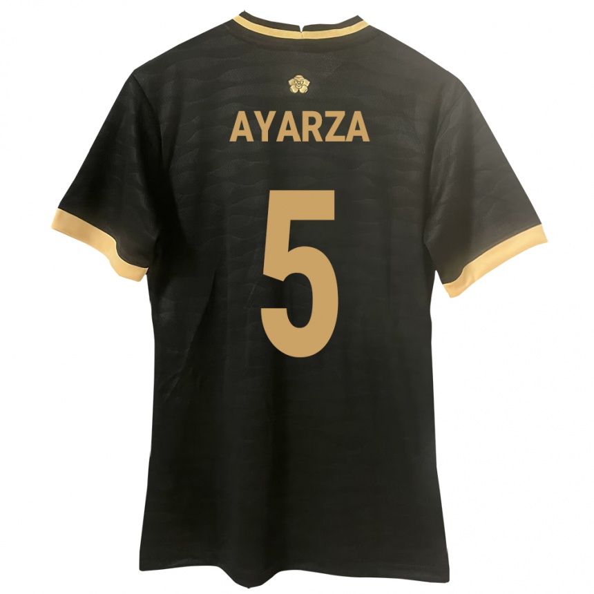 Niño Fútbol Camiseta Panamá Abdiel Ayarza #5 Negro 2ª Equipación 24-26 México