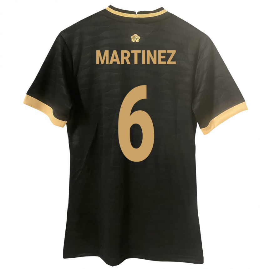 Niño Fútbol Camiseta Panamá Christian Martínez #6 Negro 2ª Equipación 24-26 México