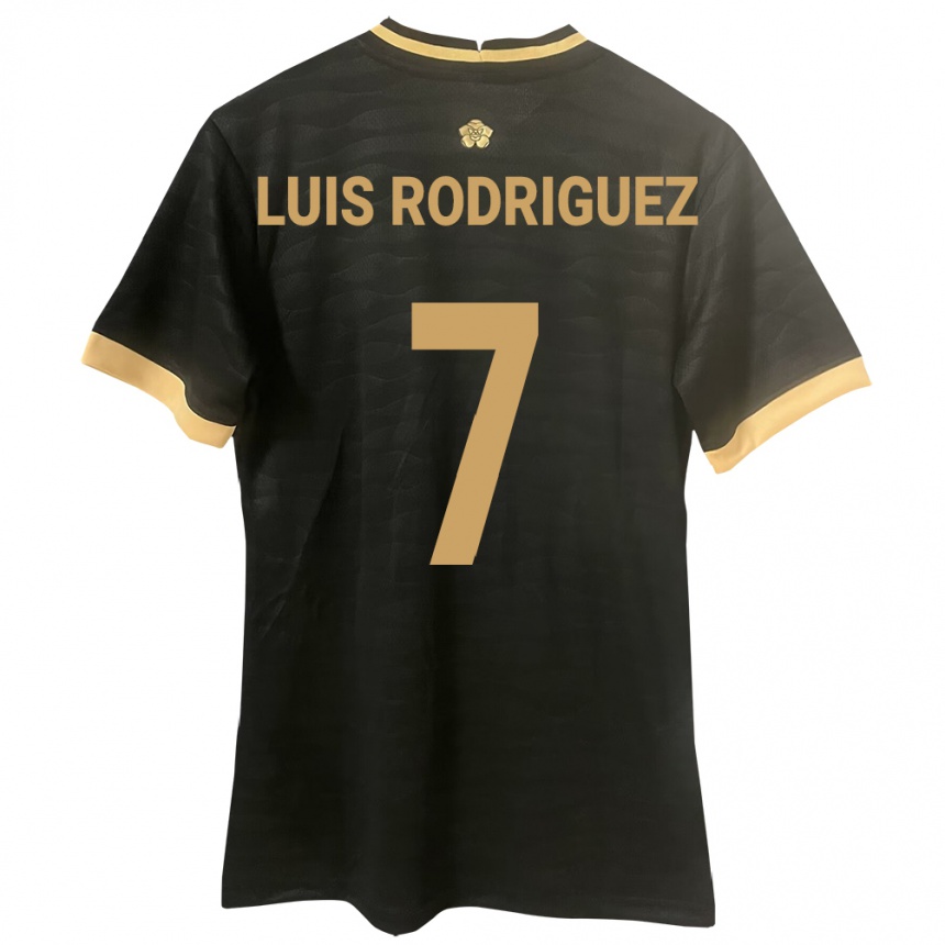 Niño Fútbol Camiseta Panamá José Luis Rodríguez #7 Negro 2ª Equipación 24-26 México